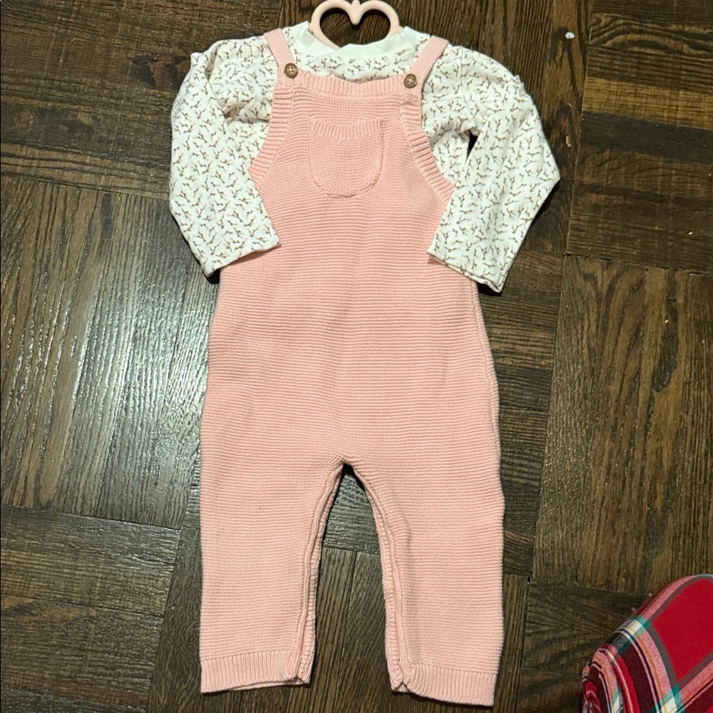 3 x 20 Pink Knit Overalls for Kids